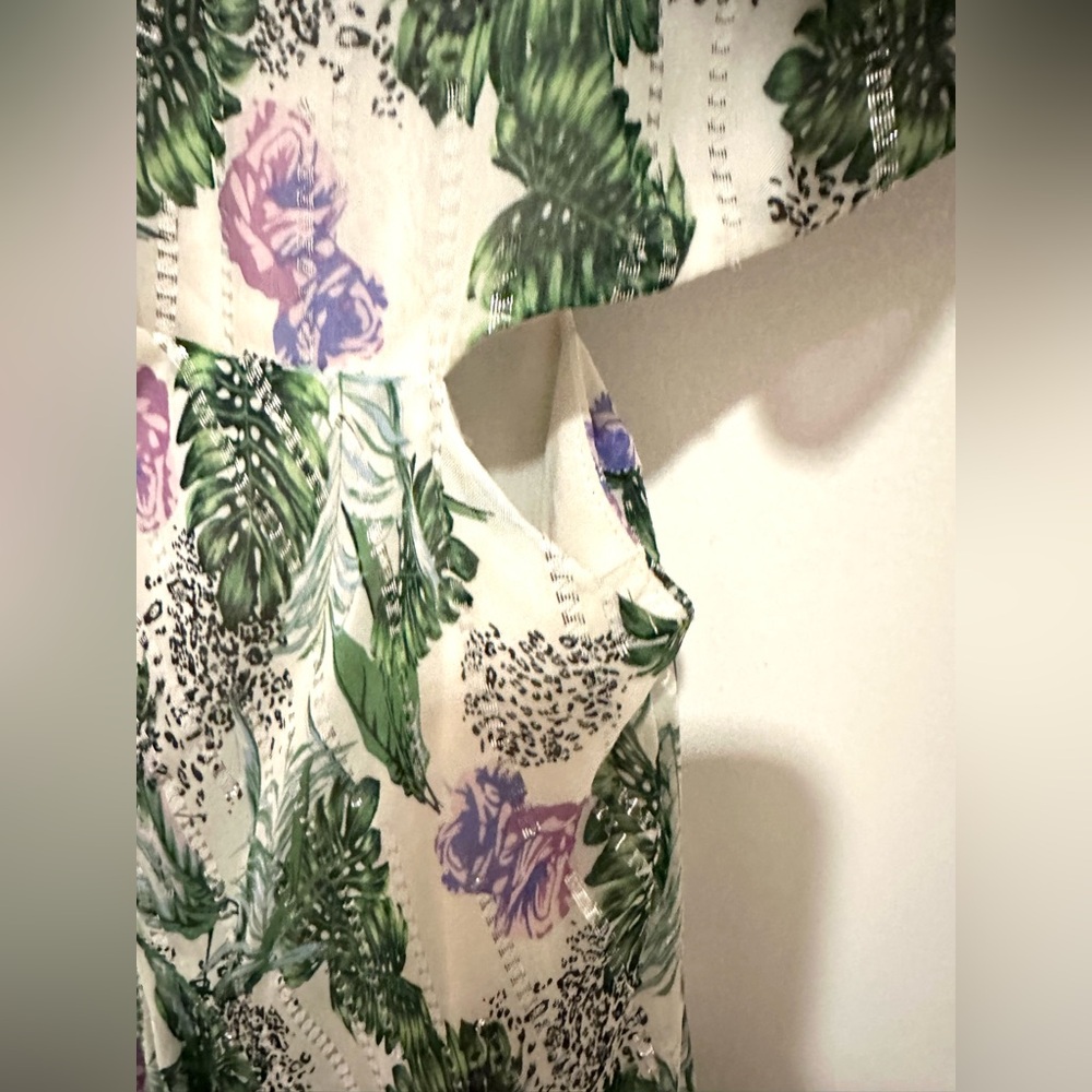 Maje Green and Purple Floral Maxi Dress - Picture 13 of 16